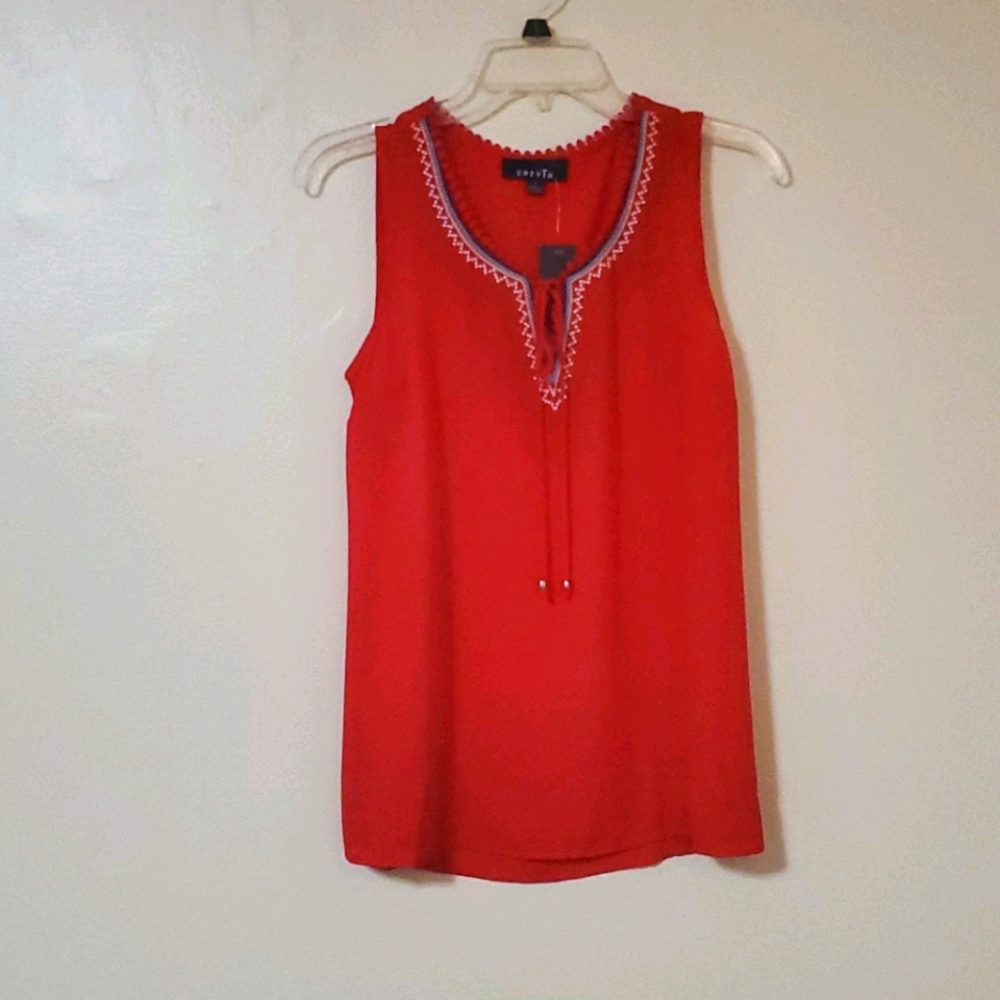 Corvia sleeveless sheer top